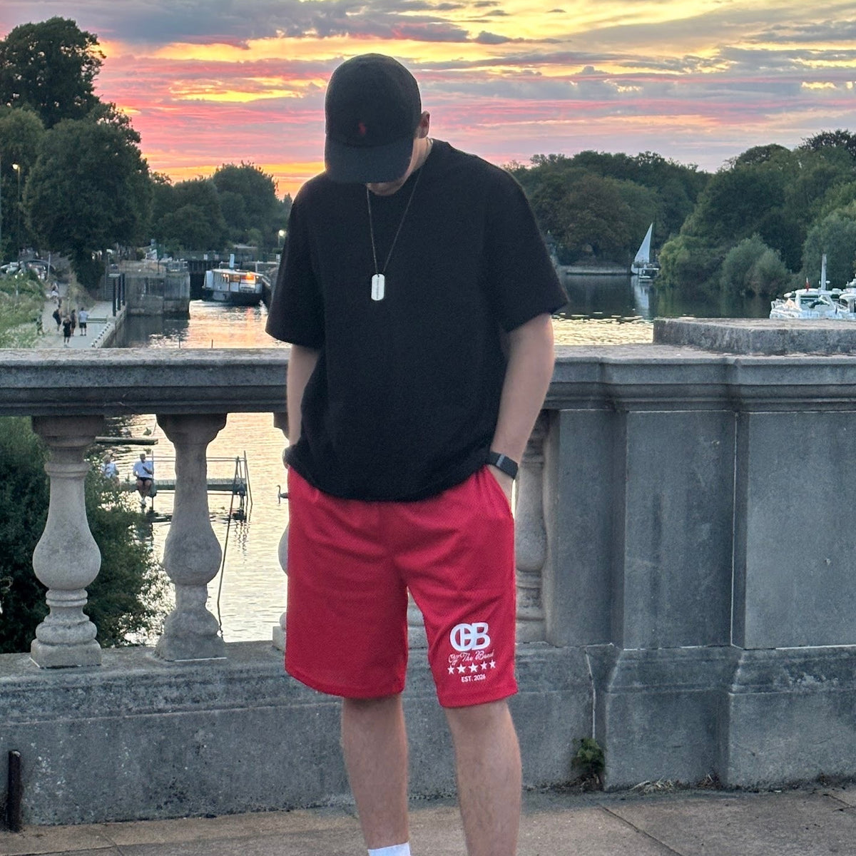 Red OTB Mesh Shorts